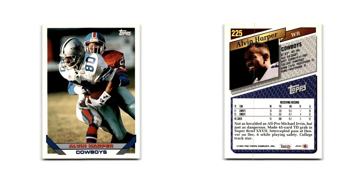 1993 Topps Alvin Harper Cowboys #225