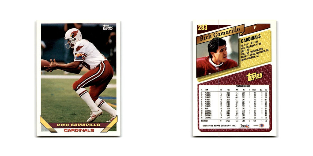 1993 Topps Rich Camarillo Phoenix Cardinals #283
