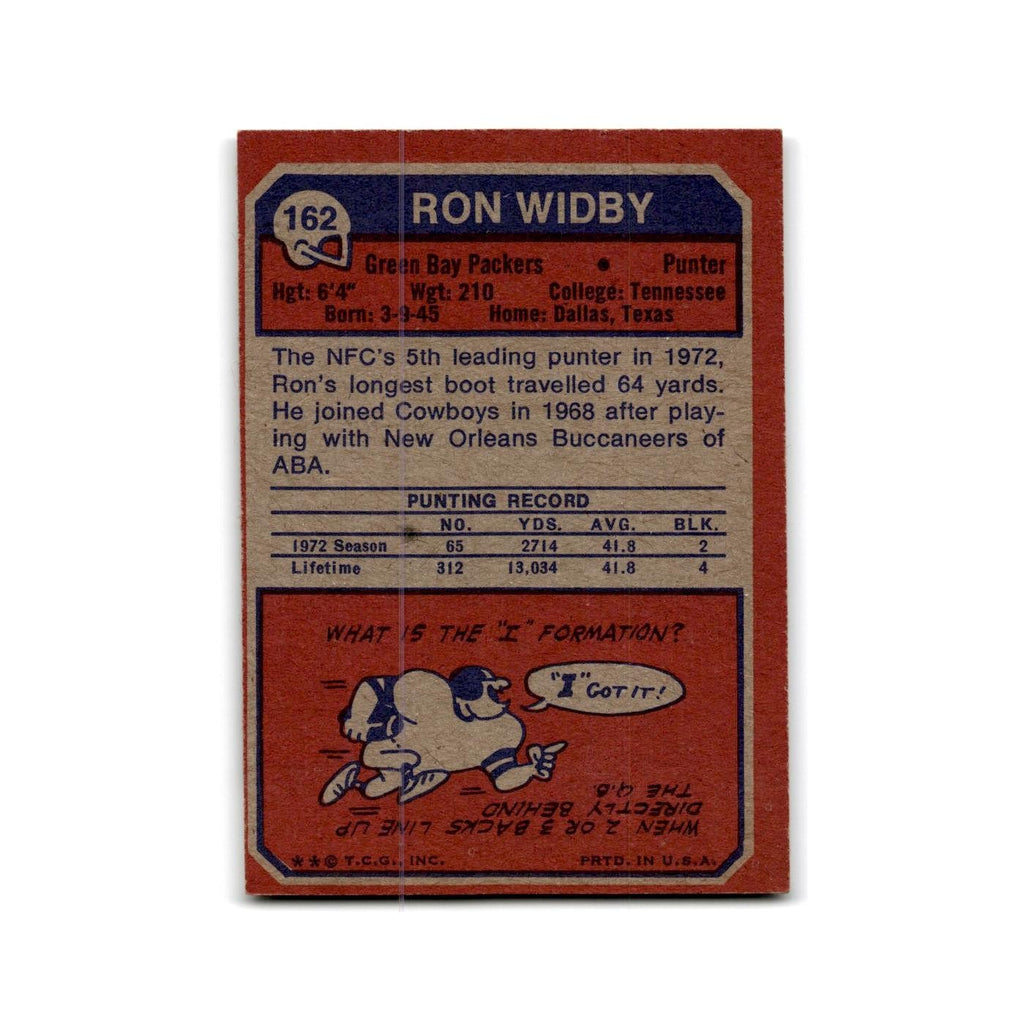 1973 Topps Ron Widby RC Packers #162