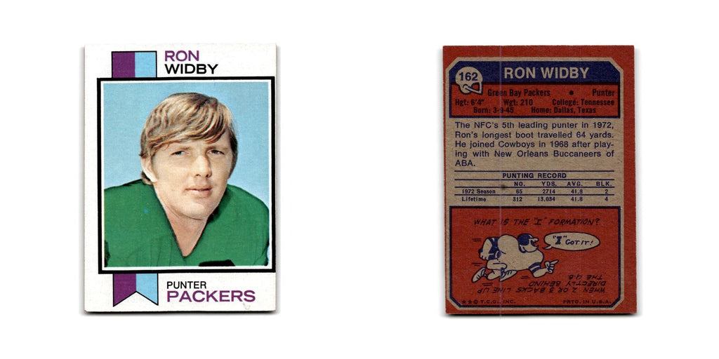 1973 Topps Ron Widby RC Packers #162