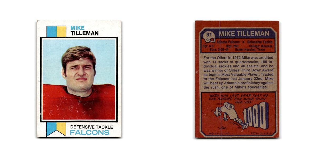 1973 Topps Mike Tilleman Falcons #91