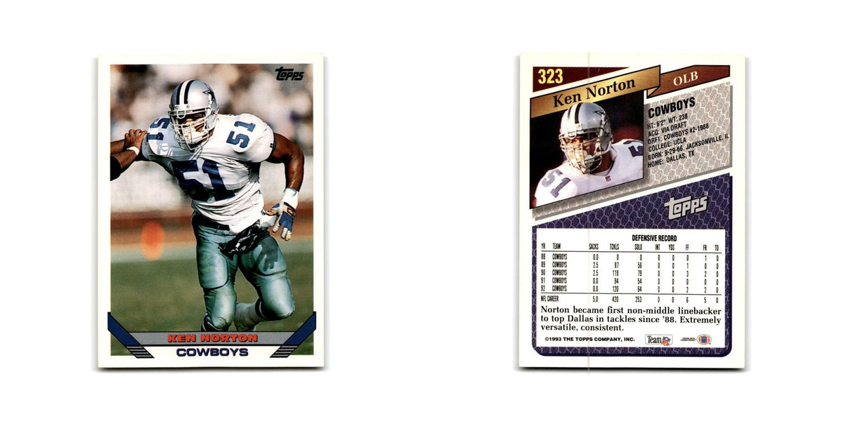 1993 Topps Ken Norton Cowboys #323
