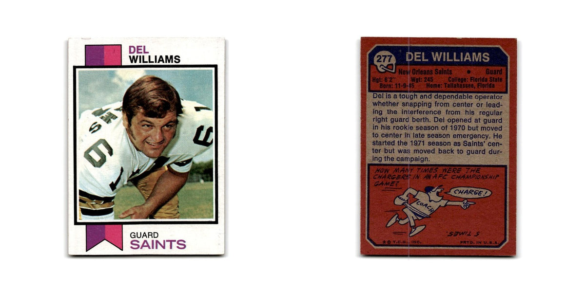 1973 Topps Del Williams Saints #277