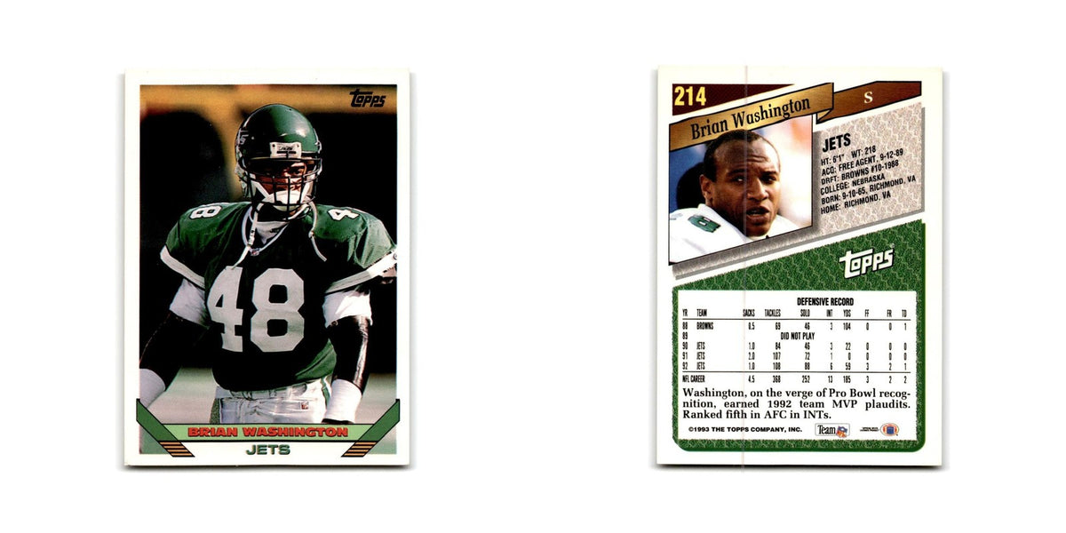 1993 Topps Brian Washington Jets #214
