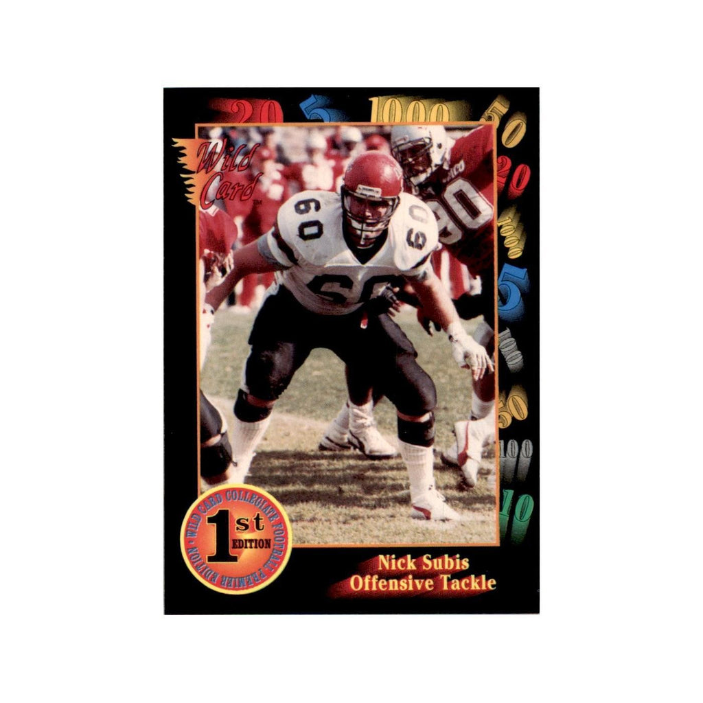 1991 Wild Card Nick Subis Football Cards #150