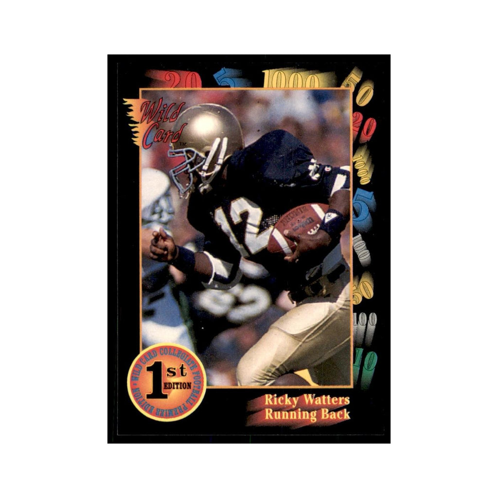 1991 Wild Card Ricky Watters Football Cards #56