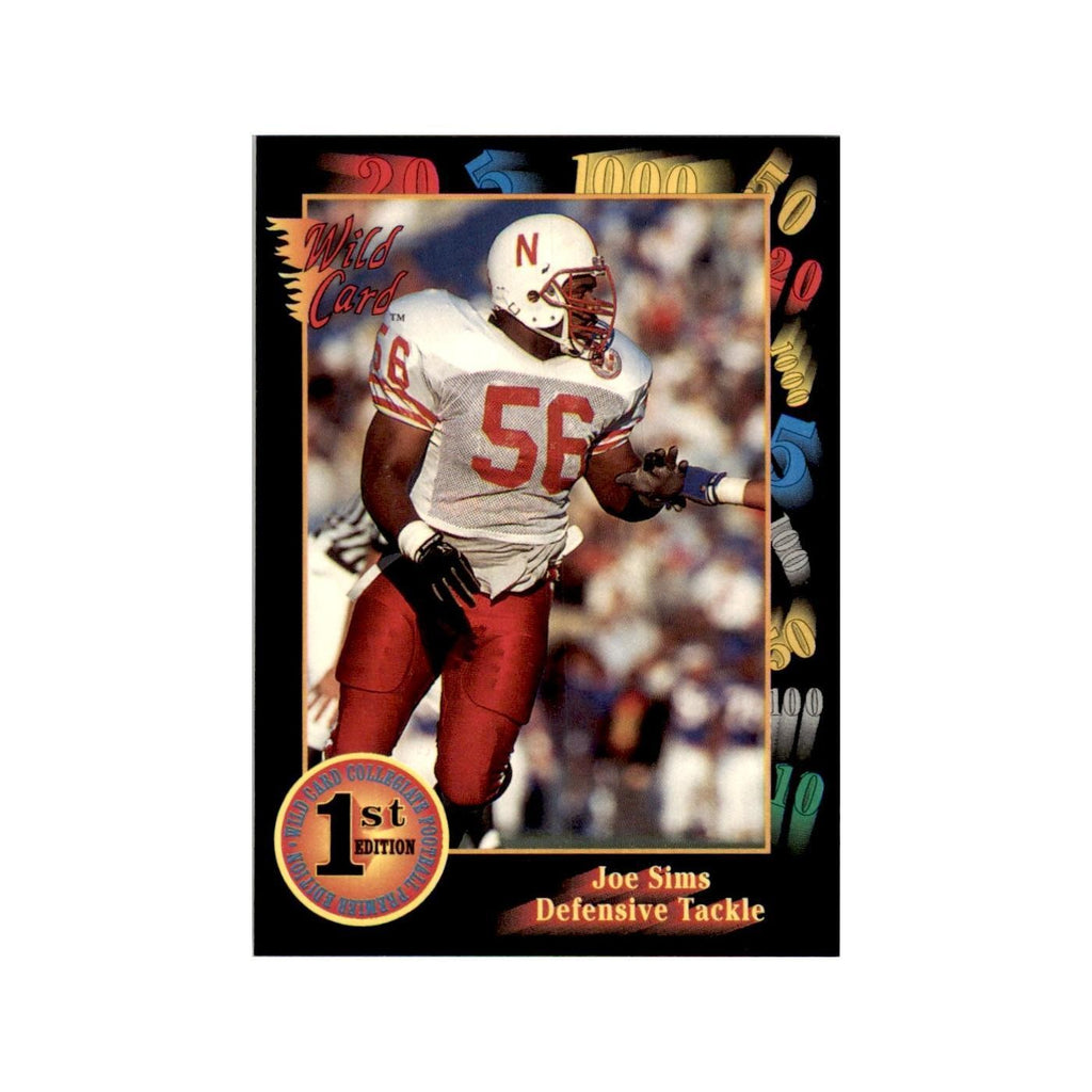 1991 Wild Card Joe Sims Football Cards #114