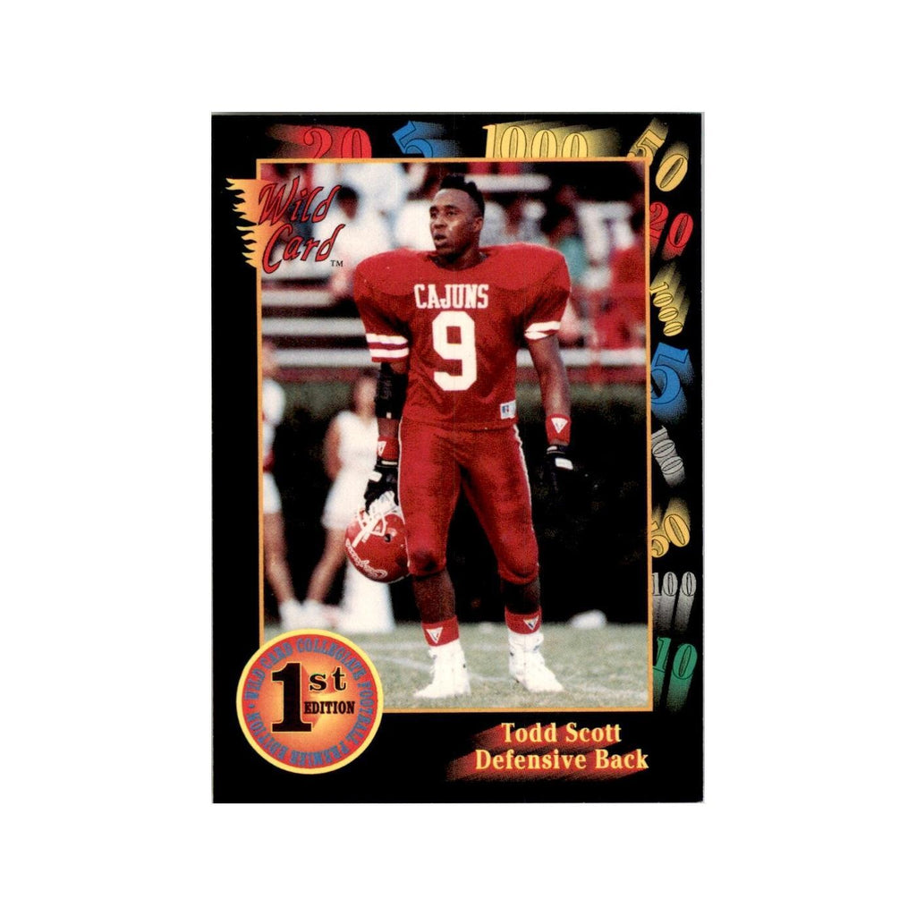 1991 Wild Card Todd Scott Football Cards #156