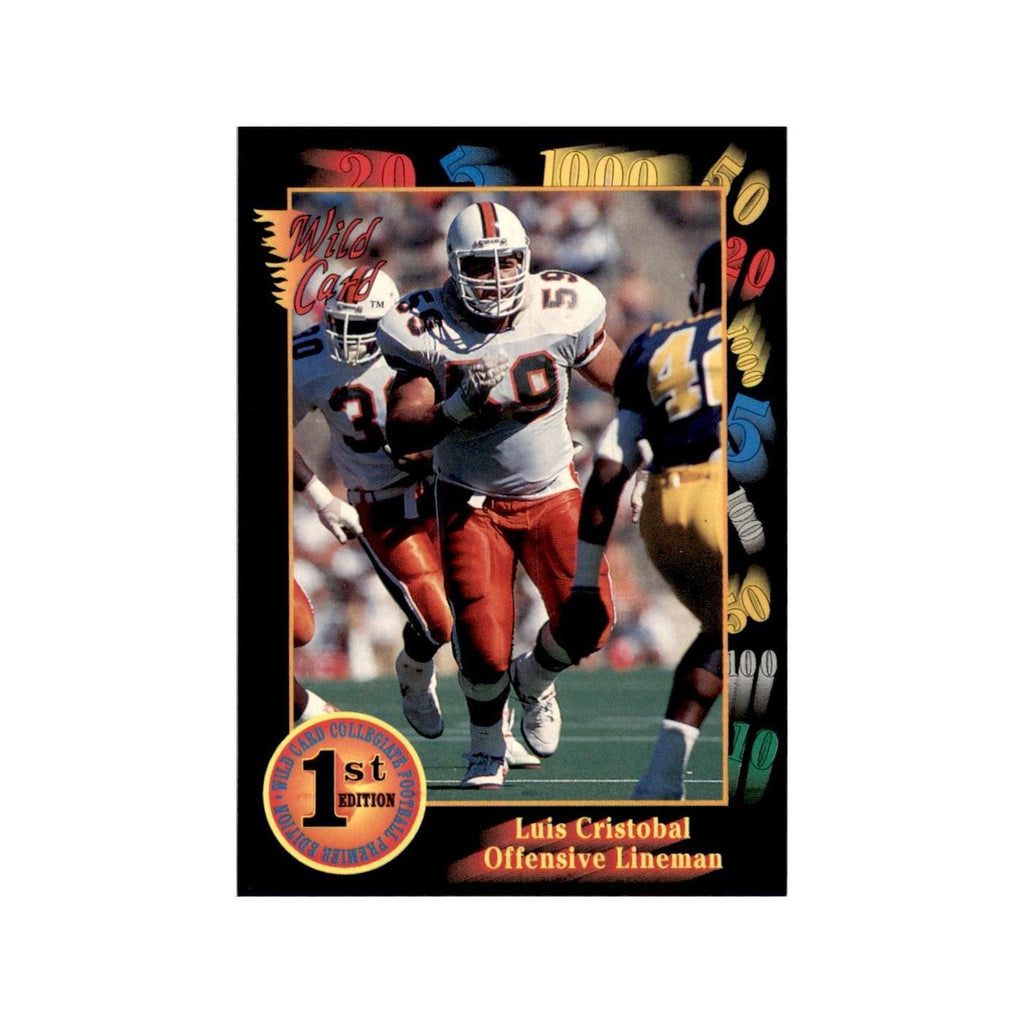 1991 Wild Card Luis Cristobal Football Cards #120