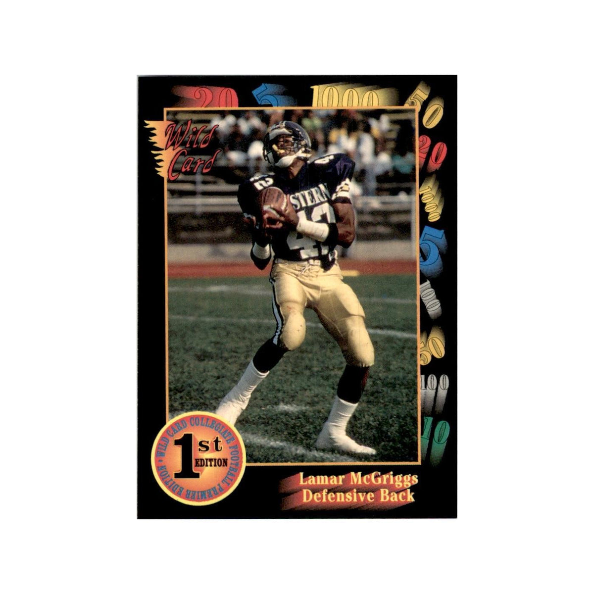 1991 Wild Card Lamar McGriggs Football Cards #137