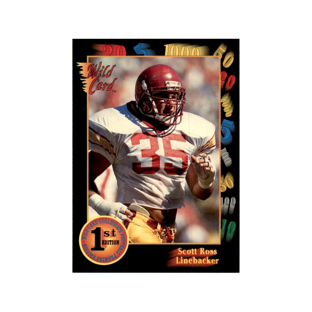 1991 Wild Card Scott Ross Football Cards #122