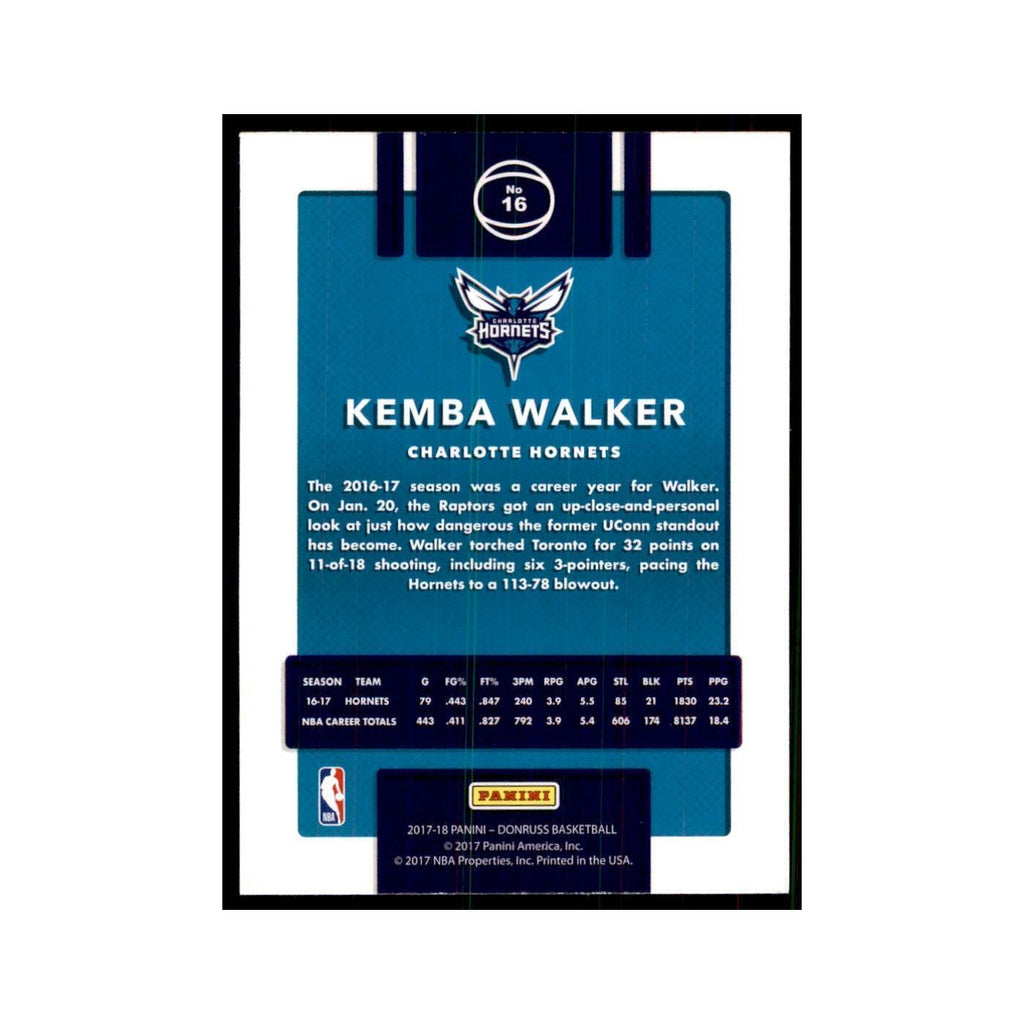 2017 Donruss Kemba Walker Basketball Cards #16