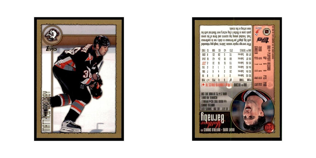 1998 Topps Matthew Barnaby Buffalo Sabres #213