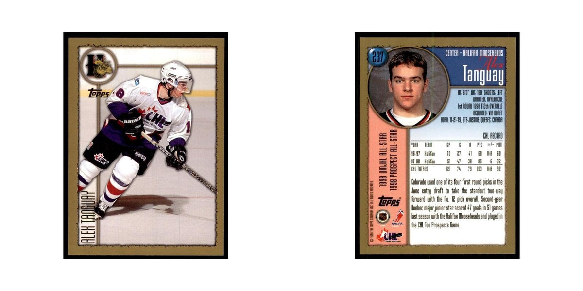 1998 Topps Alex Tanguay Halifax Mooseheads #237