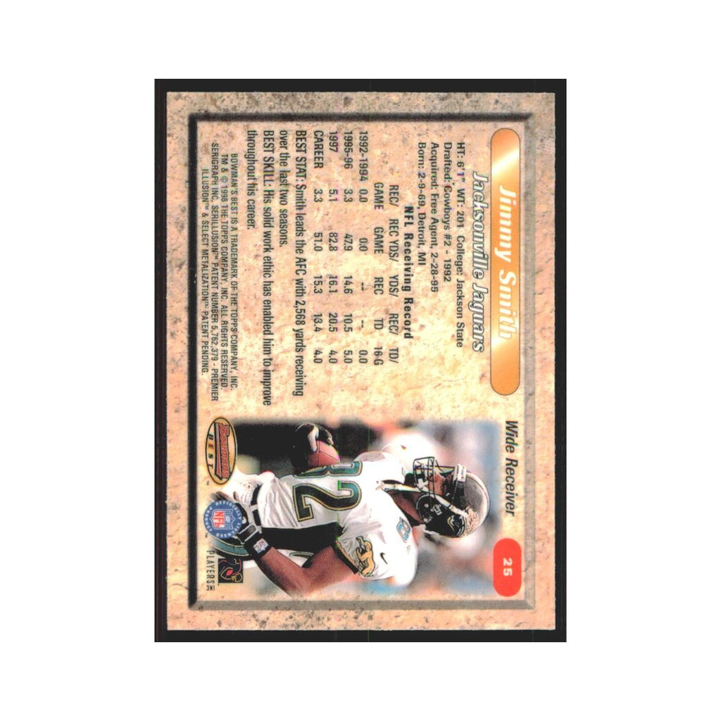 1998 Bowman's Best Jimmy Smith Jaguars #25