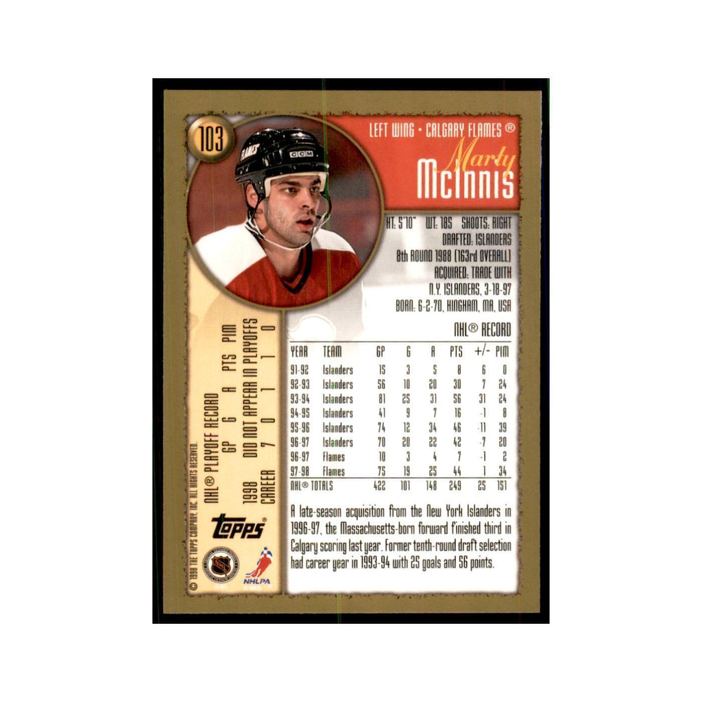 1998 Topps Marty McInnis Calgary Flames #103