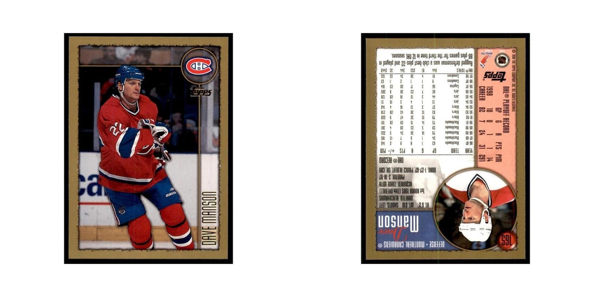 1998 Topps Dave Manson Montreal Canadiens #165