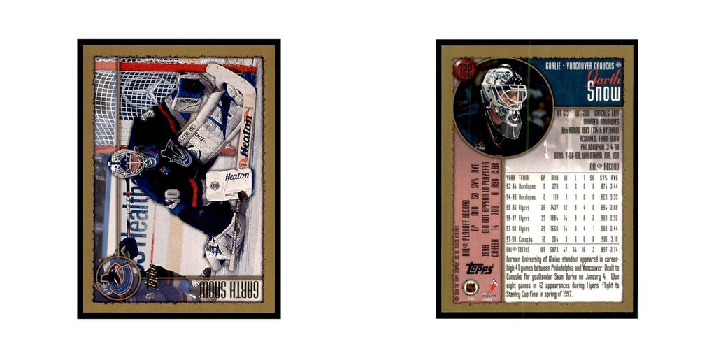 1998 Topps Garth Snow Vancouver Canucks #122
