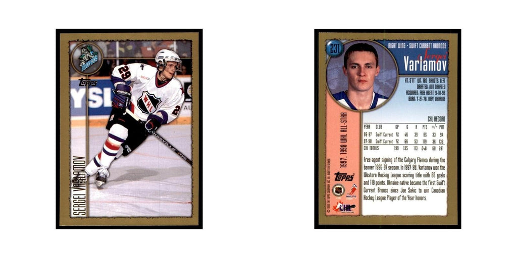 1998 Topps Sergei Varlamov Swift Current Broncos #231