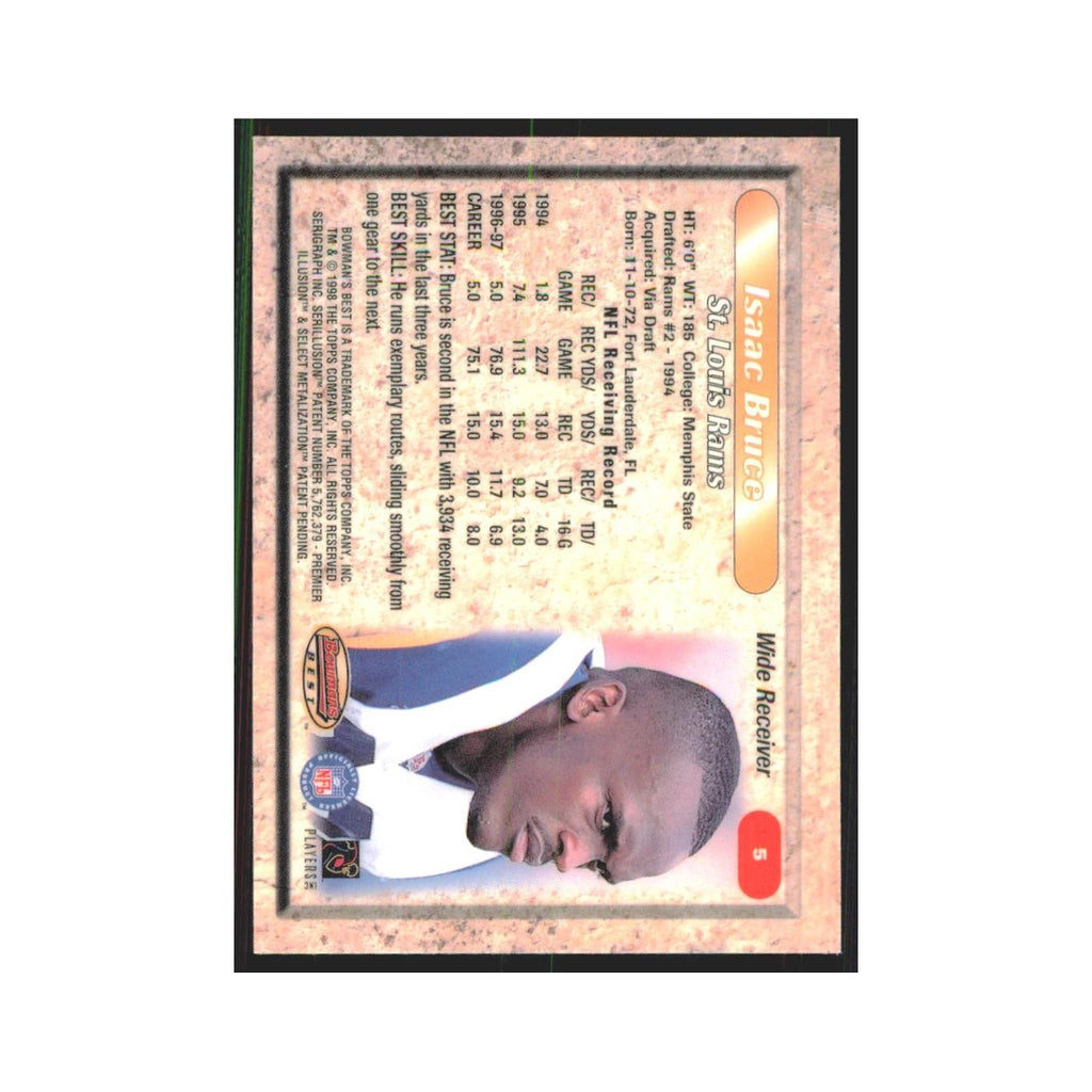 1998 Bowman's Best Isaac Bruce St. Louis Rams #5