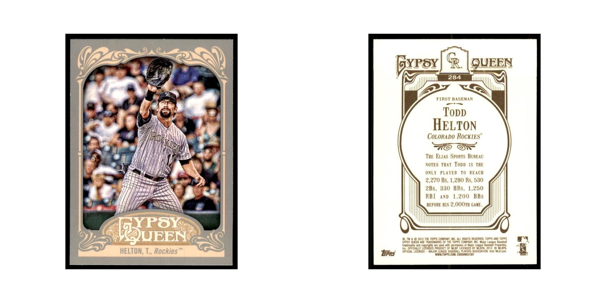 2012 Topps Gypsy Queen Todd Helton Baseball Cards #284