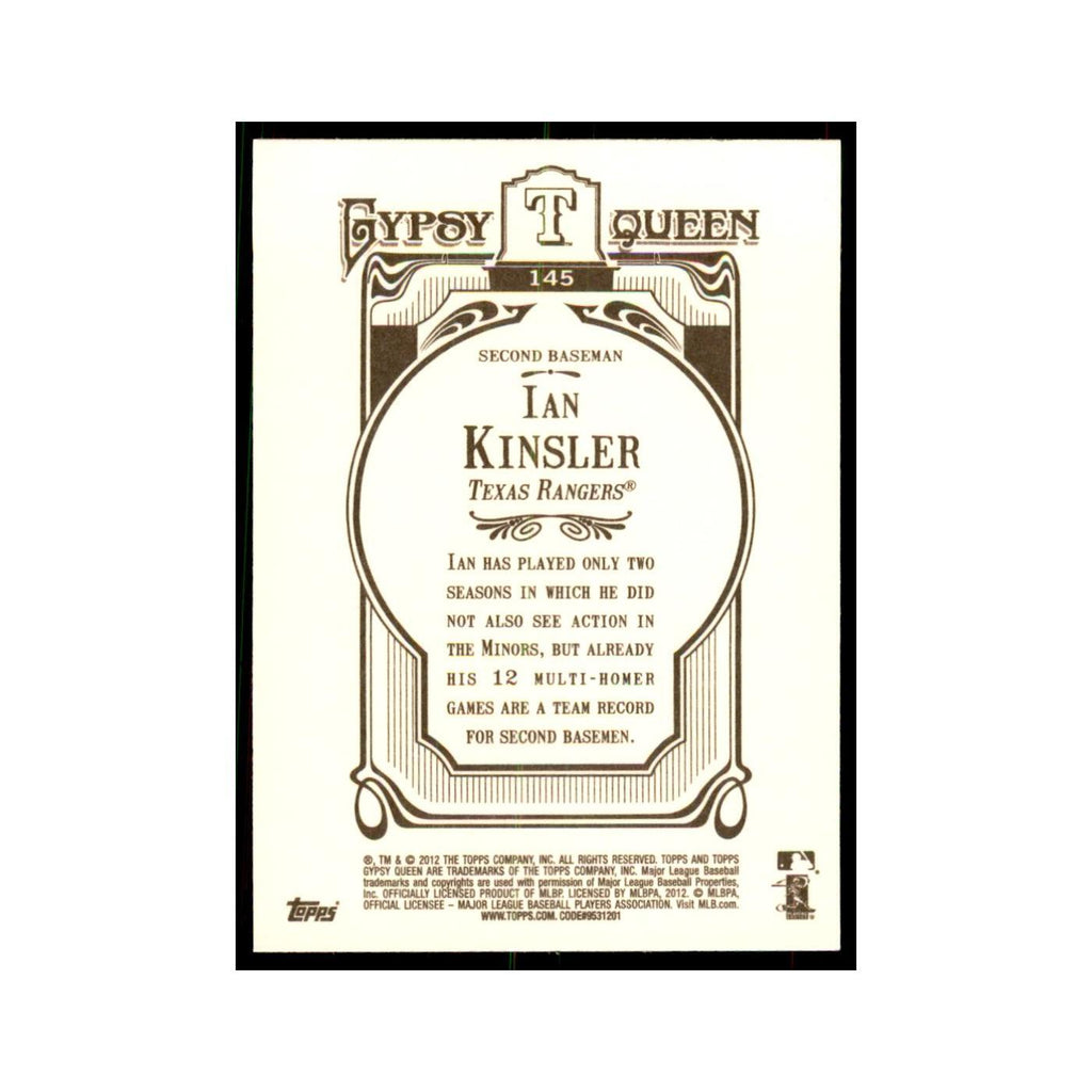 2012 Topps Gypsy Queen Iam Kinsler Baseball Cards #145