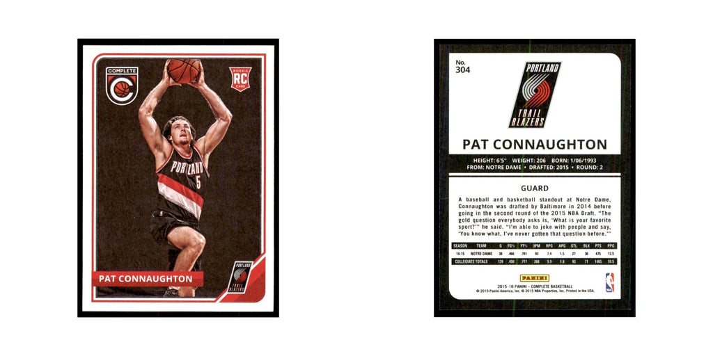2015 Panini Complete Pat Connaughton RC Blazers #304