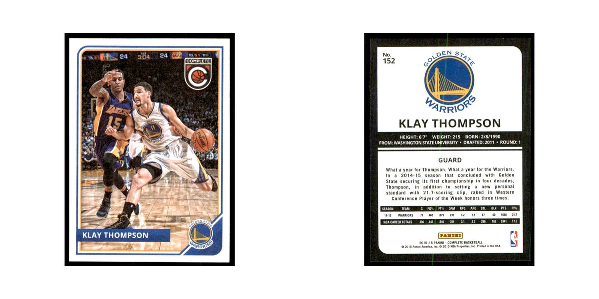 2015 Panini Complete Klay Thompson Golden State Warriors #152