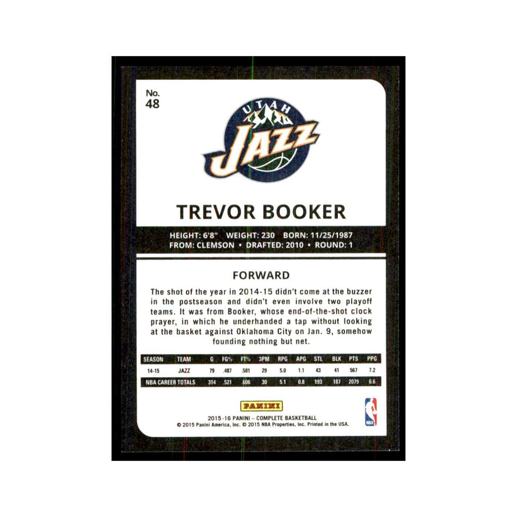 2015 Panini Complete Trevor Booker Jazz #48