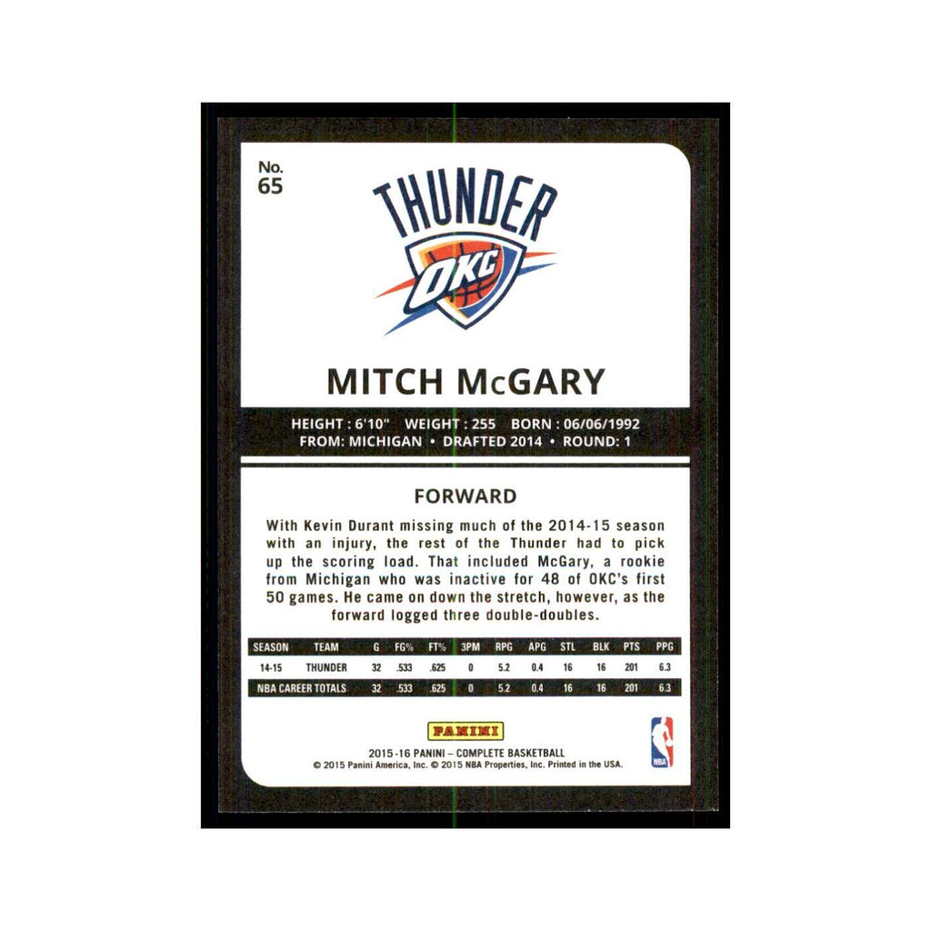 2015 Panini Complete Mitch McGary Thunder #65