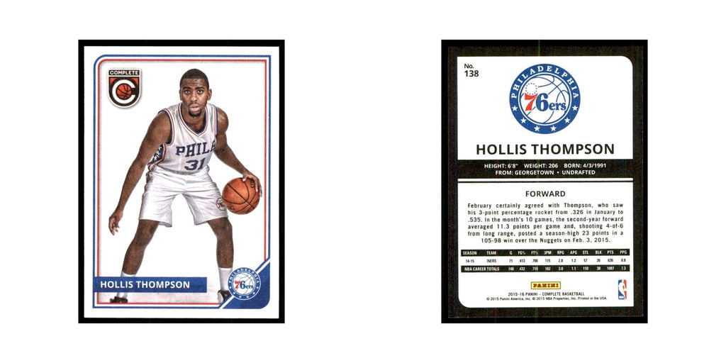 2015 Panini Complete Hollis Thompson 76ers #138