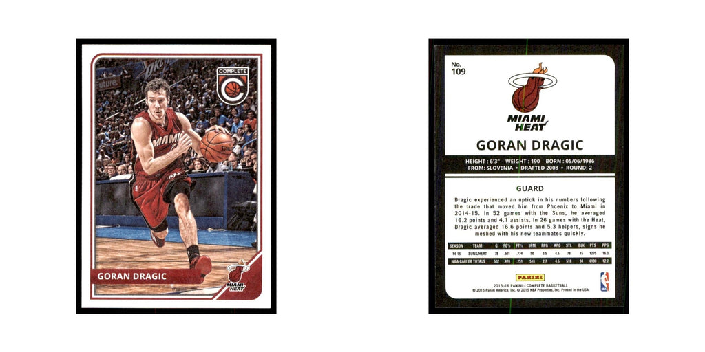 2015 Panini Complete Goran Dragic Heat #109