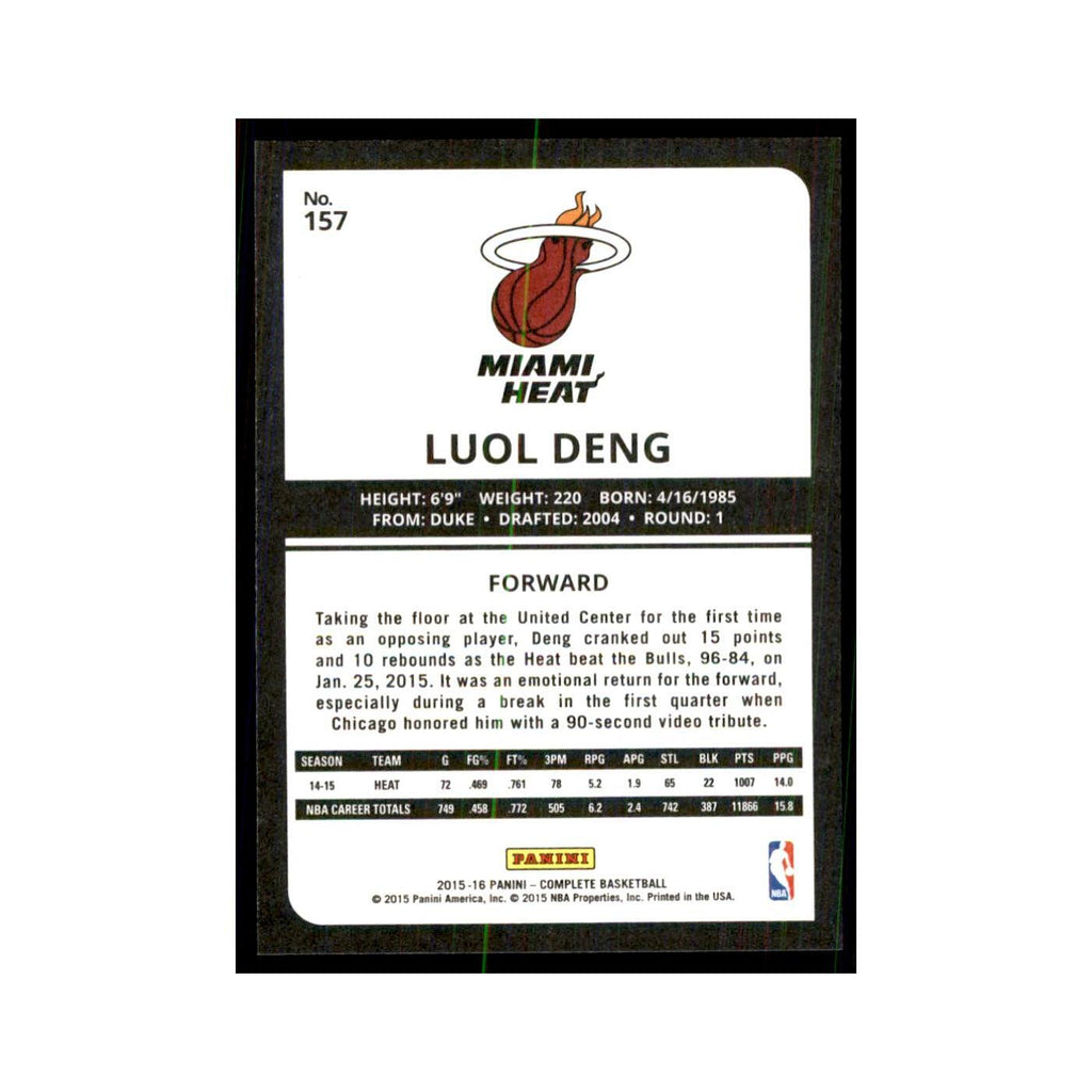 2015 Panini Complete Luol Deng Heat #157