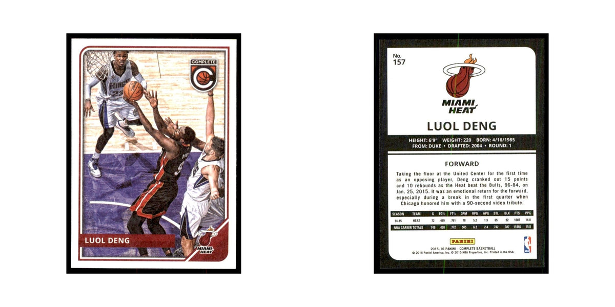 2015 Panini Complete Luol Deng Heat #157