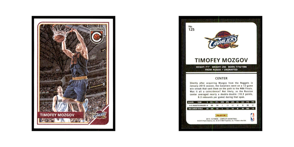 2015 Panini Complete Timofey Mozgov Cavaliers #125
