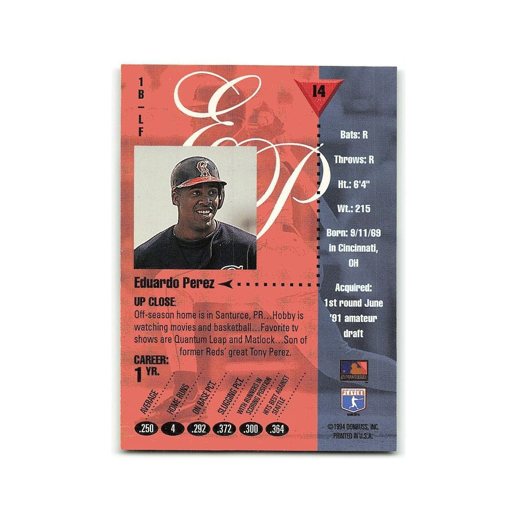 Eduardo Perez 1994 Studio #14 California Angels Baseball Card NM