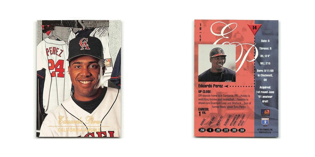 Eduardo Perez 1994 Studio #14 California Angels Baseball Card NM