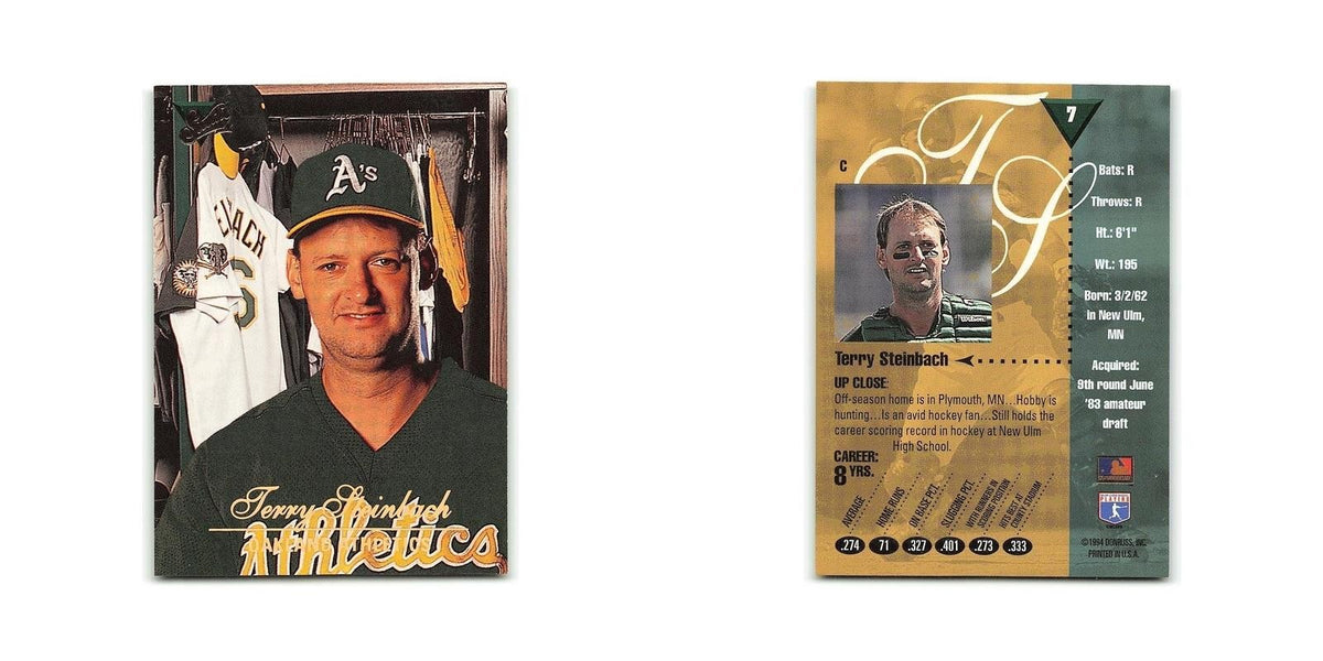Terry Steinbach 1994 Studio #7 Oakland Athletics Baseball Card NM