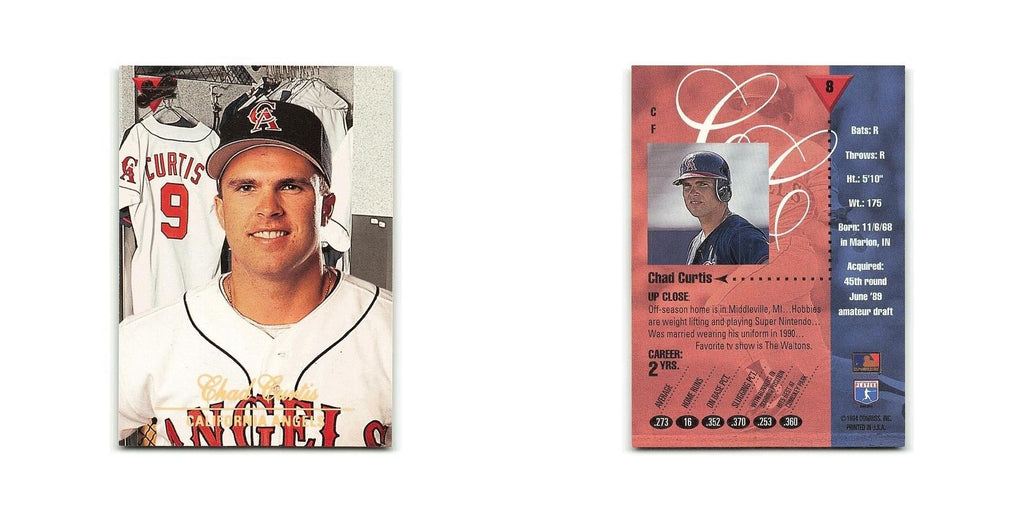 Chad Curtis 1994 Studio #8 California Angels Baseball Card NM