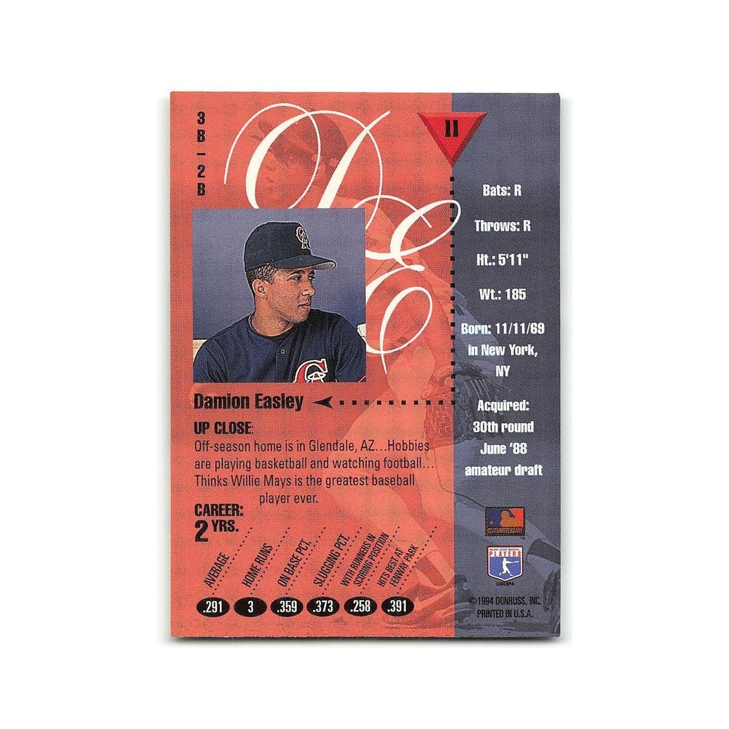 Damion Easley 1995 Studio #11 California Angels Baseball Card NM