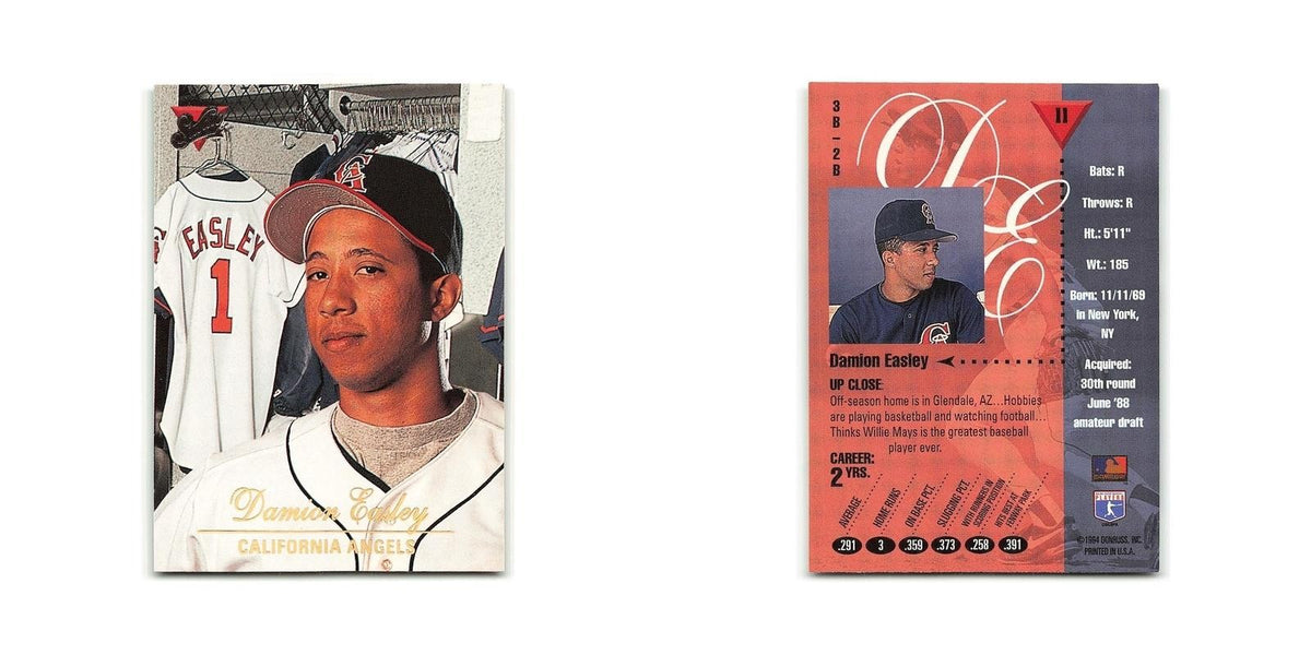 Damion Easley 1995 Studio #11 California Angels Baseball Card NM