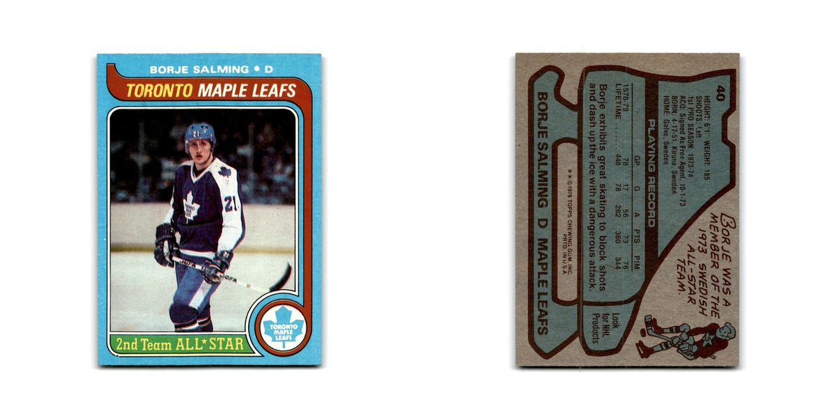 1979 Topps Borje Salming Toronto Maple Leafs #40