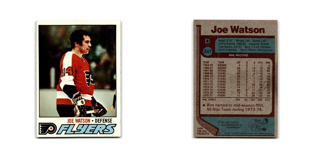 1977 Topps Joe Watson Philadelphia Flyers #247