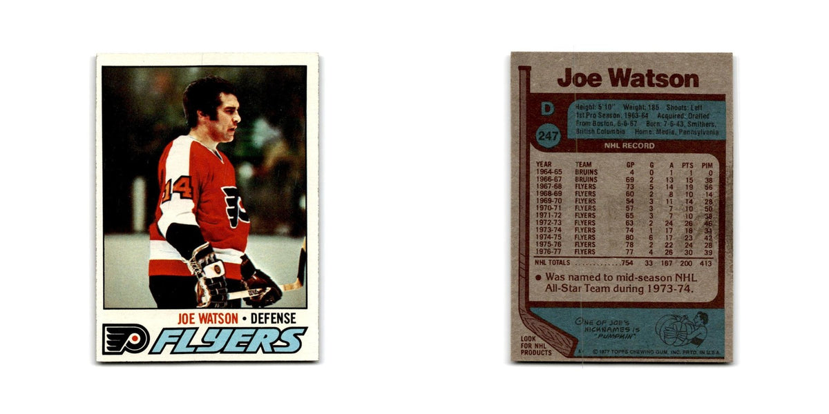 1977 Topps Joe Watson Philadelphia Flyers #247