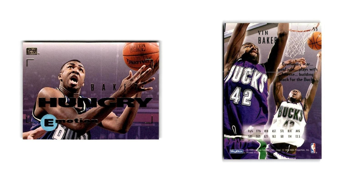 1994 SkyBox E-Motion Vin Baker Bucks #53