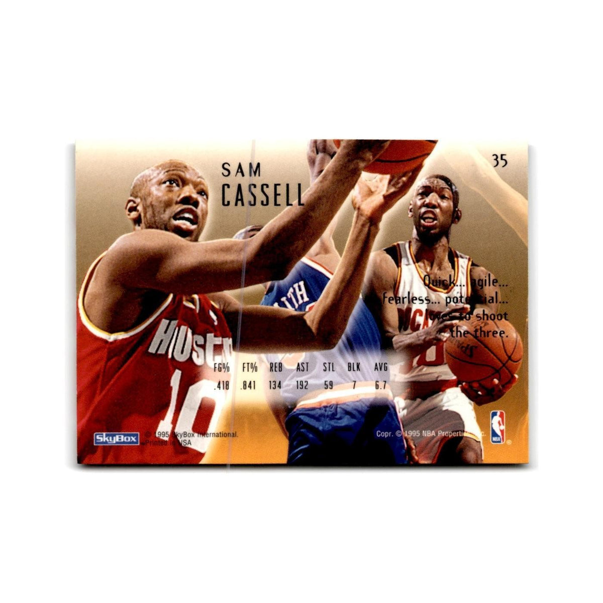 1994 SkyBox E-Motion Sam Cassell Rockets #35