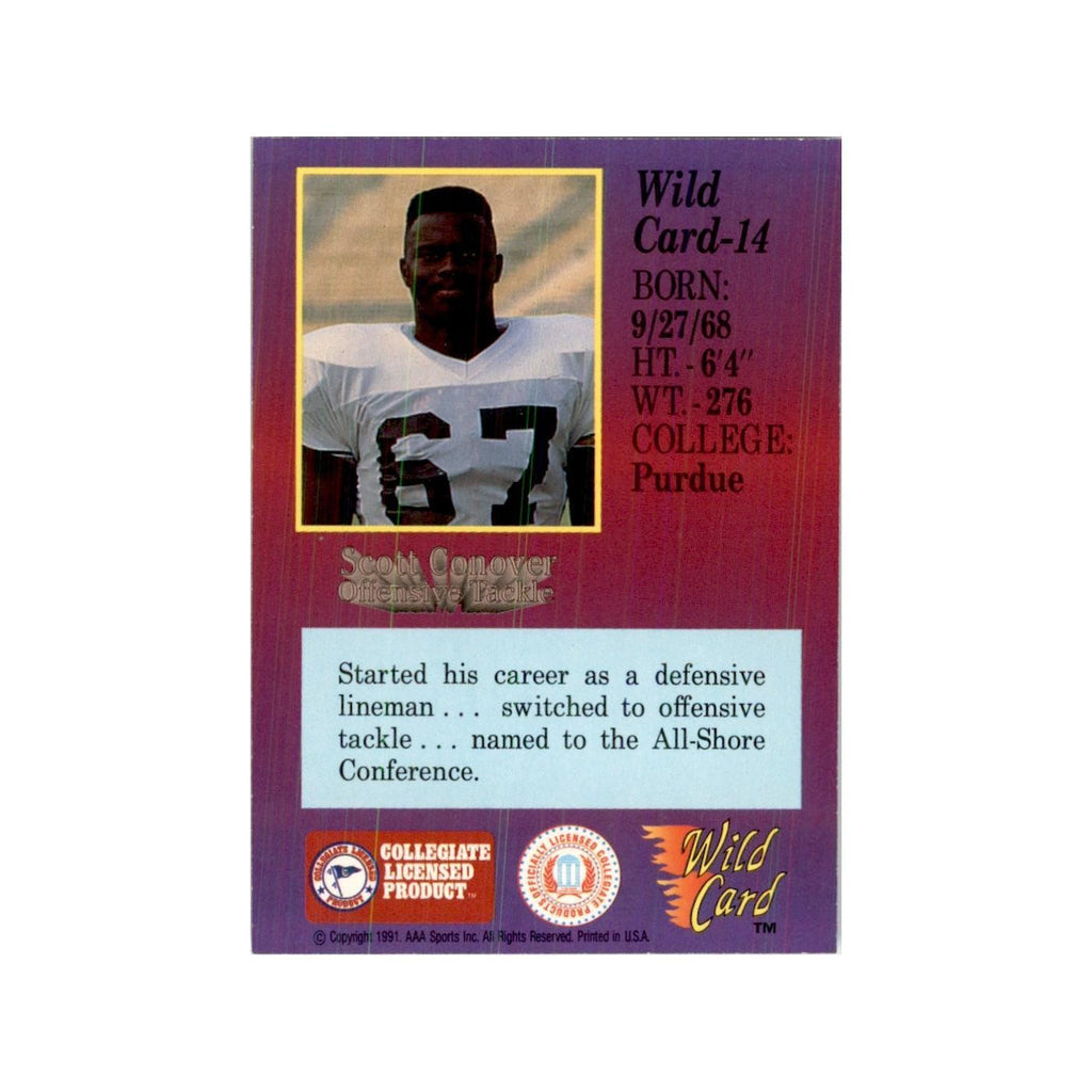 1991 Wild Card Scott Conover Football Cards #14