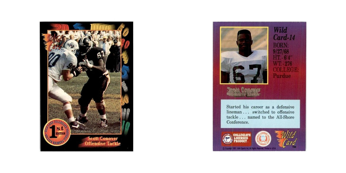 1991 Wild Card Scott Conover Football Cards #14