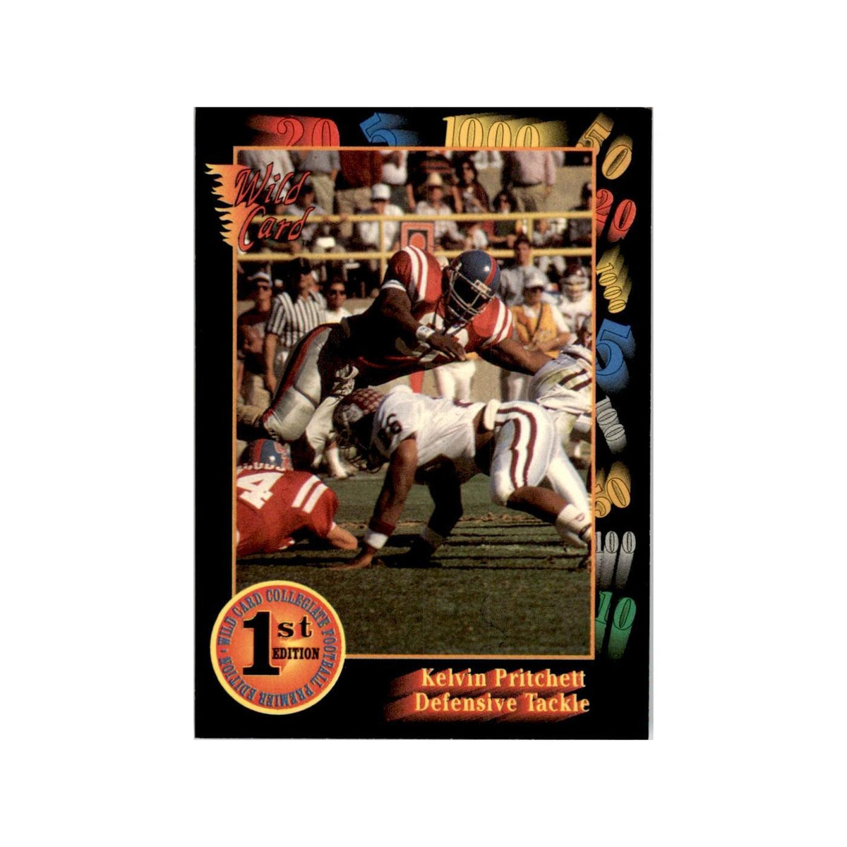 1991 Wild Card Kelvin Pritchett Football Cards #2