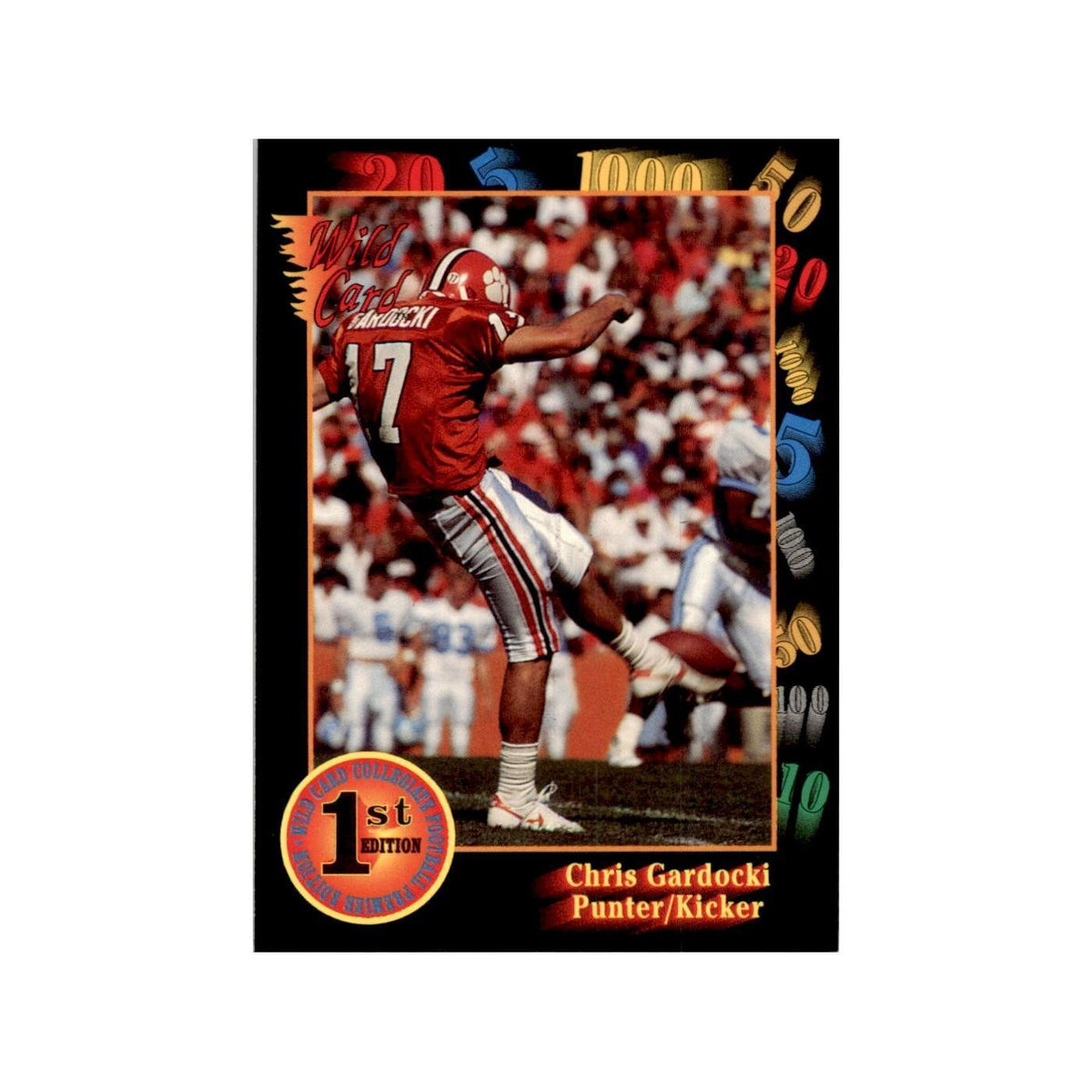 1991 Wild Card Chris Gardocki Football Cards #45